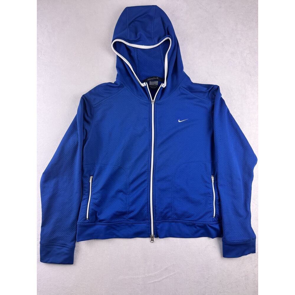 Nike Sphere Womens Hooded Jacket Large Full Zip Gray Lightweight